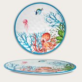 MUST Living schaal Rafael, 25 cm - Bruin en Wit - ML 426712 MUST Living schaal Rafael, 25 cm - Bruin en Wit - ML 426712