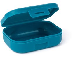 Amuse Snackbox - Small - Boîtes à collations - Boîte de rangement avec fermeture à clip - Passe au lave-vaisselle - Bleu foncé