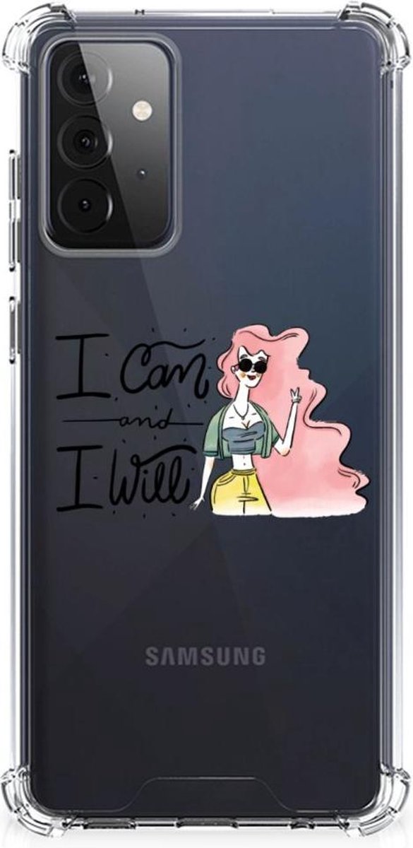 Back Cover voor Samsung Galaxy A72 4G/5G Stevig Bumper Hoesje i Can