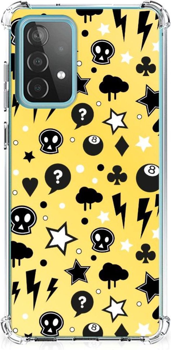 TPU Case Anti-Shock voor Extreme Case Samsung Galaxy A52 4G/5G Punk Geel
