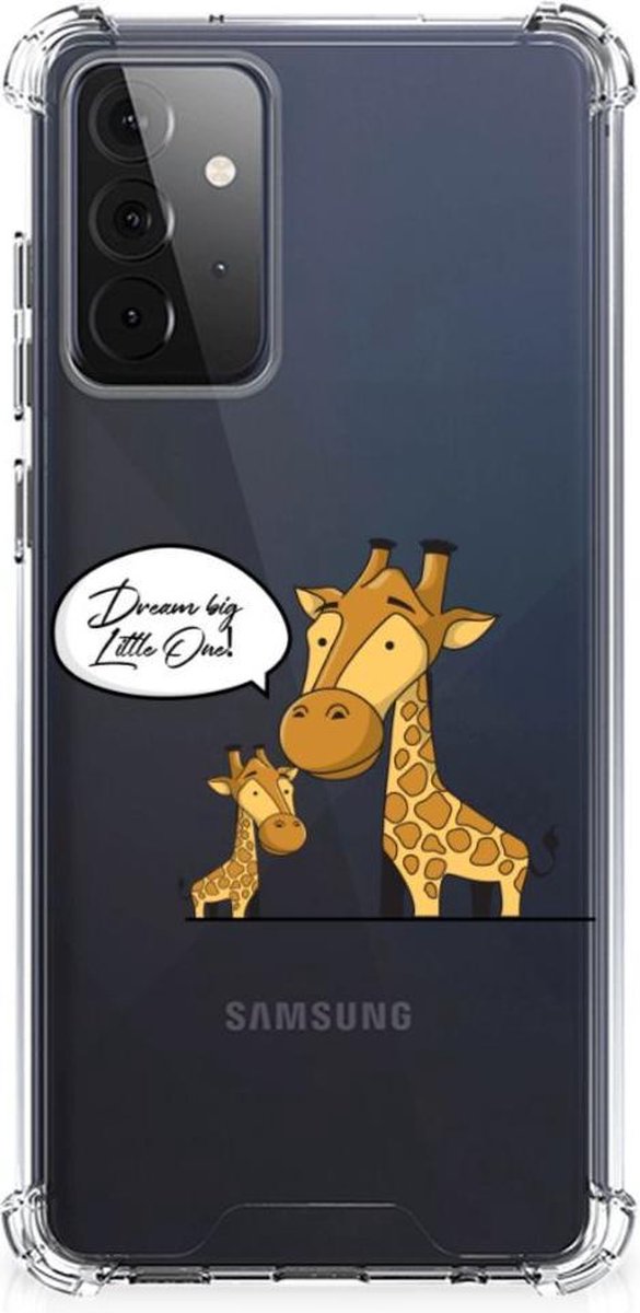 Samsung Galaxy A72 4G/5G Stevig Bumper Hoesje Giraffe