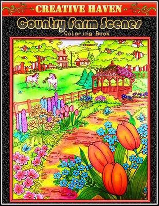 Creative Haven Country Farm Scenes Coloring Book, AMANDA BROFY