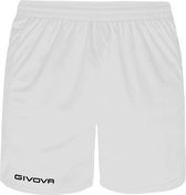 Short Panta Givova One P018, korte broek wit, geborduurd logo, maat L