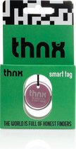 Étiquette THNX - QR code sécurisé - Bagage/Taille de coffre/Porte-clés - Taille S - Rose