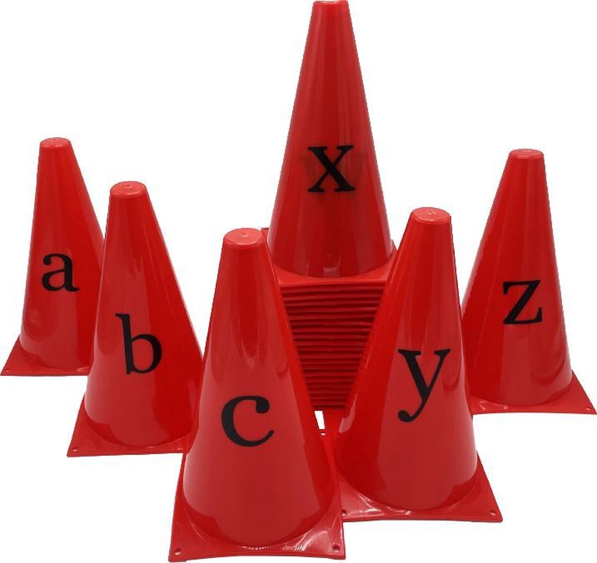 Pionnen Set Alfabet - 26 delig - A t/m Z ROOD