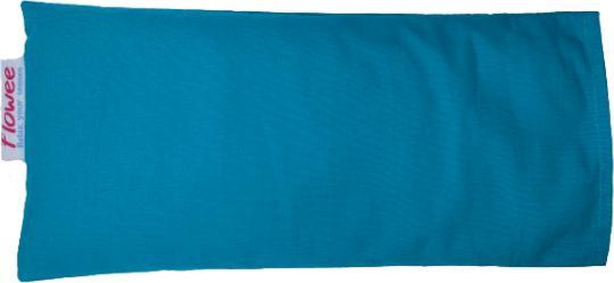 Flowee Oogkussen - Turquoise Gevuld met natuurlijke lavendelbloemen & biologisch lijnzaad Rechth