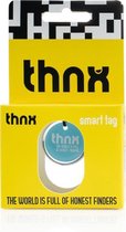 Étiquette THNX - Code QR sécurisé - Bagage / Étiquette de bagage / Porte-clés - Taille S - Blauw