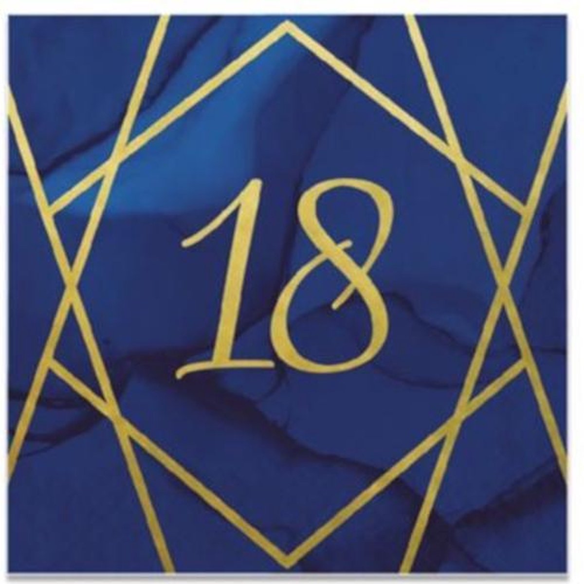 Witbaard Servetten '18' 33 Cm Papier Goud/blauw 16 Stuks