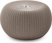 KNIT POUF  single seat harvest brown