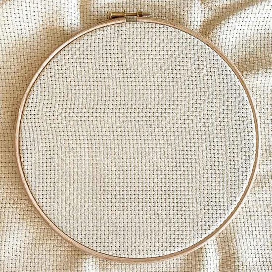 50 x 70 cm Grove Monks Cloth stof voor dikke punch naalden van 5mm dikte | 7,5 count punch naald katoen stof met 2,8 gaten per cm | Gemaakt in Europa