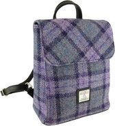 Mini sac à dos unique 'Tummel' en véritable Harris Tweed | Tartan violet audacieux | Fabriqué en Ecosse