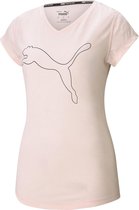 Puma Train Favorite Heather  Sportshirt - Maat XS  - Vrouwen - licht roze/zilver