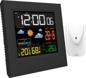 Modern weerstation met LCD display - draadloos - grijs