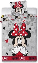 Minnie Mouse dekbedovertrek - eenpersoons - Disney dekbed 140 x 200 cm.