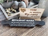 Cadeaupakket Mijn mama (speciaal) + houten deegrollerbordje Restaurant Mama / moederdag / cadeau / verjaardag /moederdag / moederdag cadeautje / mama / verjaardag / cadeau / geschenkset