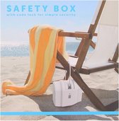 Kluis met kabel ZWART| Hangkluis| Slot| Cijferslot | Hangkluisje | Safety box| Kluis om te bevestigen an object (strandstoel)