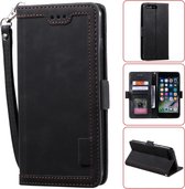 Voor iPhone 7 Plus / 8 Plus Retro Splicing Horizontaal Flip Leren Hoesje met Kaartsleuven & Houder & Portemonnee (Zwart)