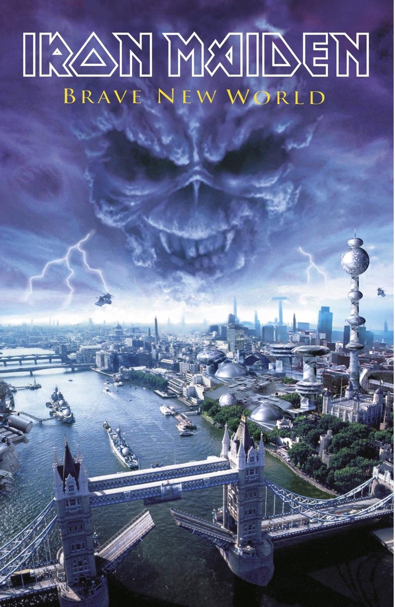 Rock Off Iron Maiden - Brave New World Textiel Poster - Multicolours