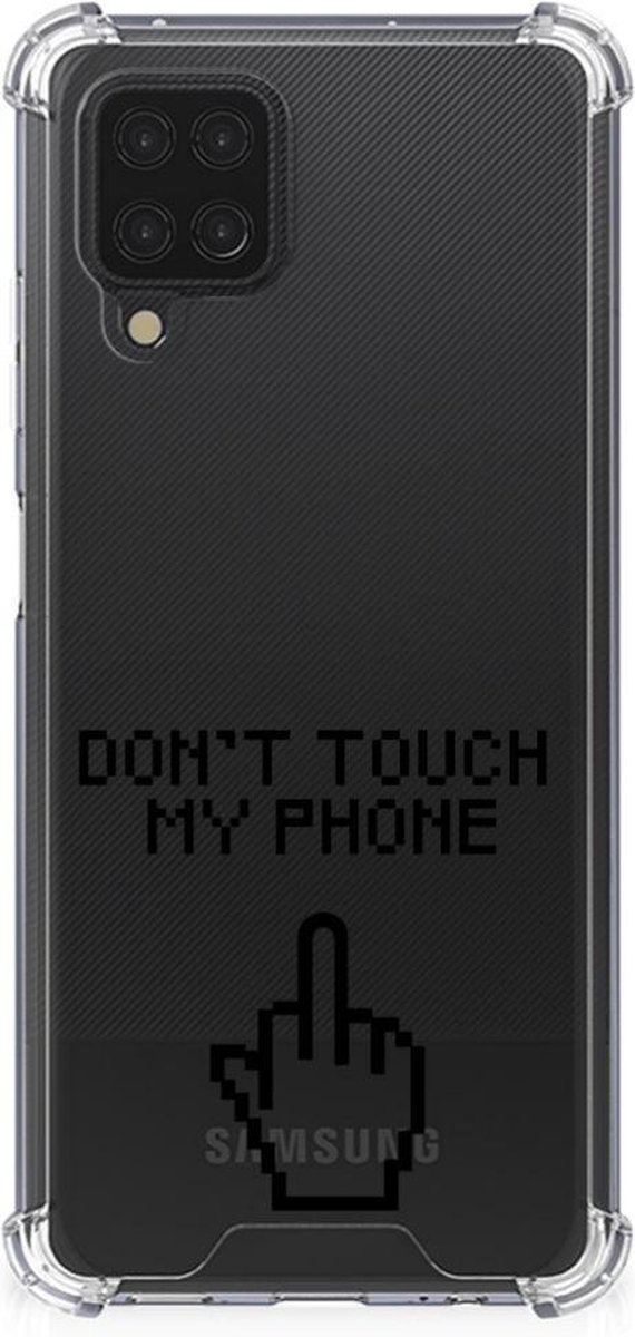 Samsung Galaxy A12 Anti Shock Case Finger Don't Touch My Phone
