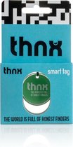 Tag THNX - QR code sécurisé - Bagage/Tag de coffre/Porte-clés - Taille M - Vert