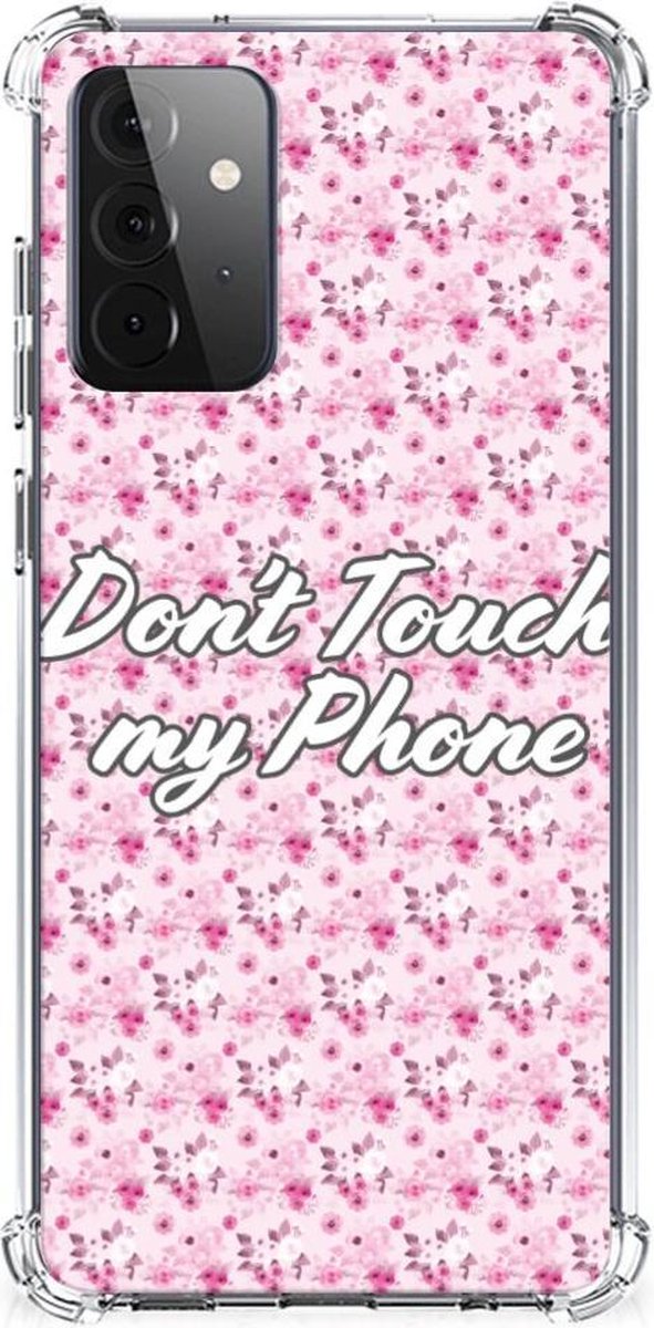 Samsung Galaxy A72 4G/5G Anti Shock Case Flowers Pink DTMP