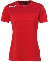 Kempa Emotion 2.0 Shirt Korte Mouw Dames Rood-Chili Rood Maat M