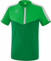 T-Shirt Erima Squad Vert Fougère-Émeraude- Grijs Argent Taille 3XL