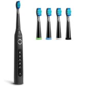 Bol.com LifeGoods Elektrische Tandenborstel - Oplaadbaar - Veilig voor Douche - 4 Opzetborstels - Zwart aanbieding