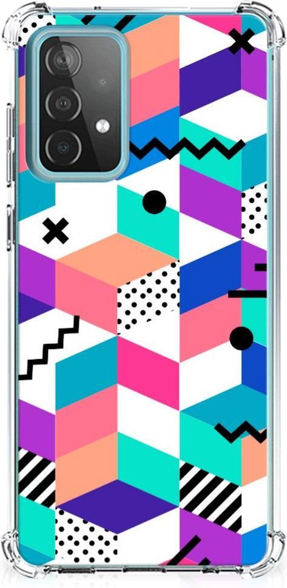 Samsung Galaxy A52 4G/5G Shockproof Case Blokken Kleurrijk