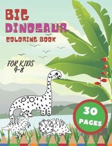 Big Dinosaur Coloring Book for Kids 4-8: Perfect Gift for Meat Lovers Prehistoric Creatures Activity