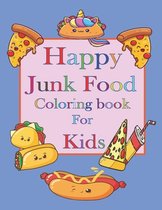 happy Junk Food Coloring Book for kids