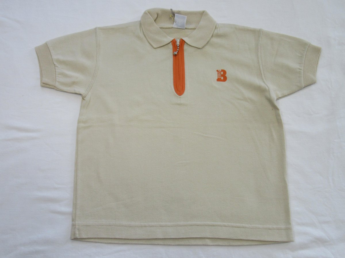 petit bateau , jongens ,polo korte mouw , beige , PB1893 , 6 jaar 114