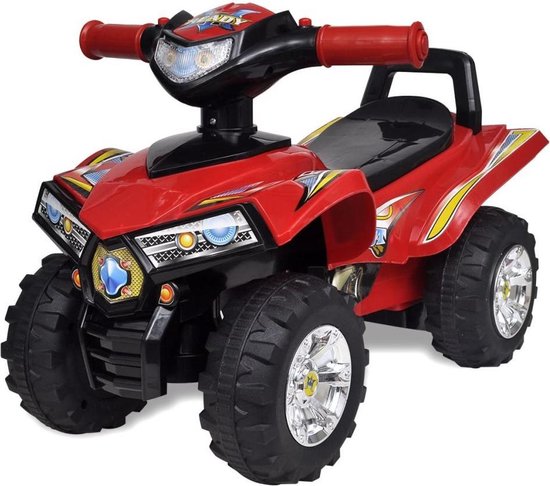 vidaXL Loopquad met licht en geluid rood