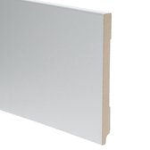 Hoge plinten - MDF - Moderne plint 120x9 mm - Wit - Voorgelakt - RAL 9010 - Per stuk 2,4m