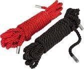 Restrain Me Bondage Rope Twin Pack - Black/Red