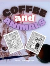 Coffee and Animals Adult Coloring Book