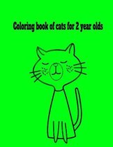 Coloring book of cats for 2 year olds