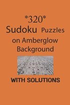 320 Sudoku Puzzles on Amber glow background with solutions