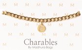 Charables by Madhura Bags Armband Elegance Goud – Waterproof – Hypoallergeen – RVS - Naamletter E