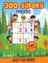 300 Sudoku for Kids 4-8: 4x4 Easy to Hard with Solutions: BONUS Activity