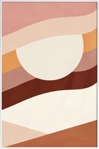 JUNIQE - Poster in kunststof lijst Woven -20x30 /Bruin & Ivoor