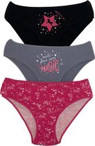 VANILLA - Sous-vêtements pour femmes, slips pour femmes - pack de 3 - Coton égyptien - Imprimé: Multicolore - M - Bi3433