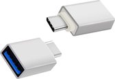 USB C adapter - C naar A - Zilver - Allteq