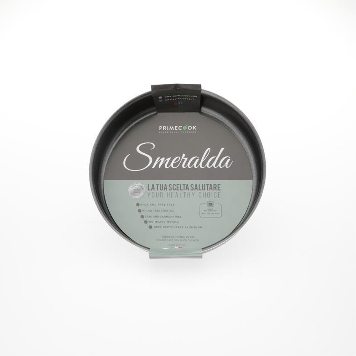 Primecook - Diepe ronde bakvorm - Ø 26 cm - PFAS-vrij - veilige en ultragladde Ecoshield antikleeflaag