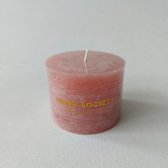 Home Society - rustieke kaars - pink - 50 branduren - 7x9cm