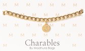 Charables by Madhura Bags Armband Elegance Goud – Waterproof – Hypoallergeen – RVS - Naamletter J