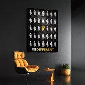 Luxe Canvas Schilderij Dare to be Different | 75x100 | Woonkamer | Slaapkamer | Fun | Design | Art | Modern | ** 4CM DIK! 3D Effect**
