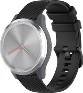 Siliconen Smartwatch bandje - Geschikt voor  Garmin Venu 2s siliconen bandje - 40mm - zwart - Strap-it Horlogeband / Polsband / Armband