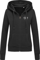 FitProWear Dames Vest - Zwart - Maat M - Vest Katoen - Dames Kleding - Zoodie - Sportkleding - Zip Hoodie - Sportvest - Vest Dames - Hoodie - Sweatvest - Zip-Hoodie - Vest