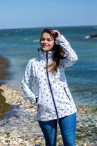 ANKER dames softshell jack met afritsbare capuchon in wit S